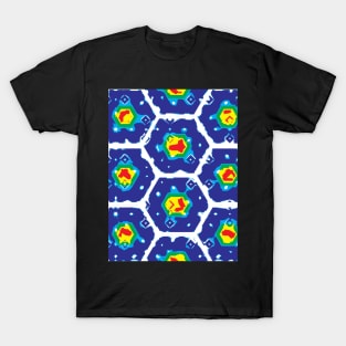 Abstract geometric shapes -blue T-Shirt